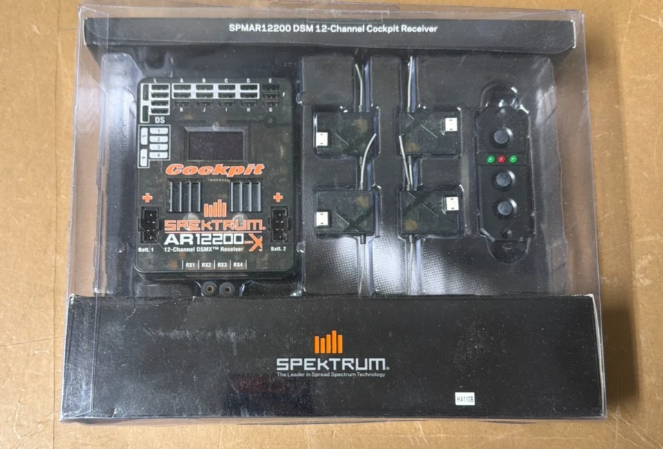 Sistema receptor de cabina Spektrum AR12200 / SPMAR12200 12 canales DSMX - Nuevo Foto 1 de 1