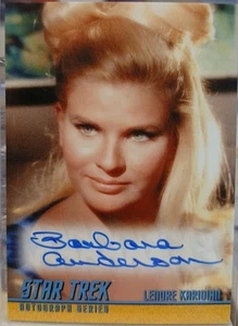 Women Of Star Trek Art & Images Barbara Anderson Autograph A314 2021 Classic TOS - Picture 1 of 2
