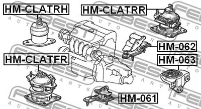Montaje de transmisión delantera Febest 2003-2008 Honda Accord AT HM-061 Foto 1 de 2