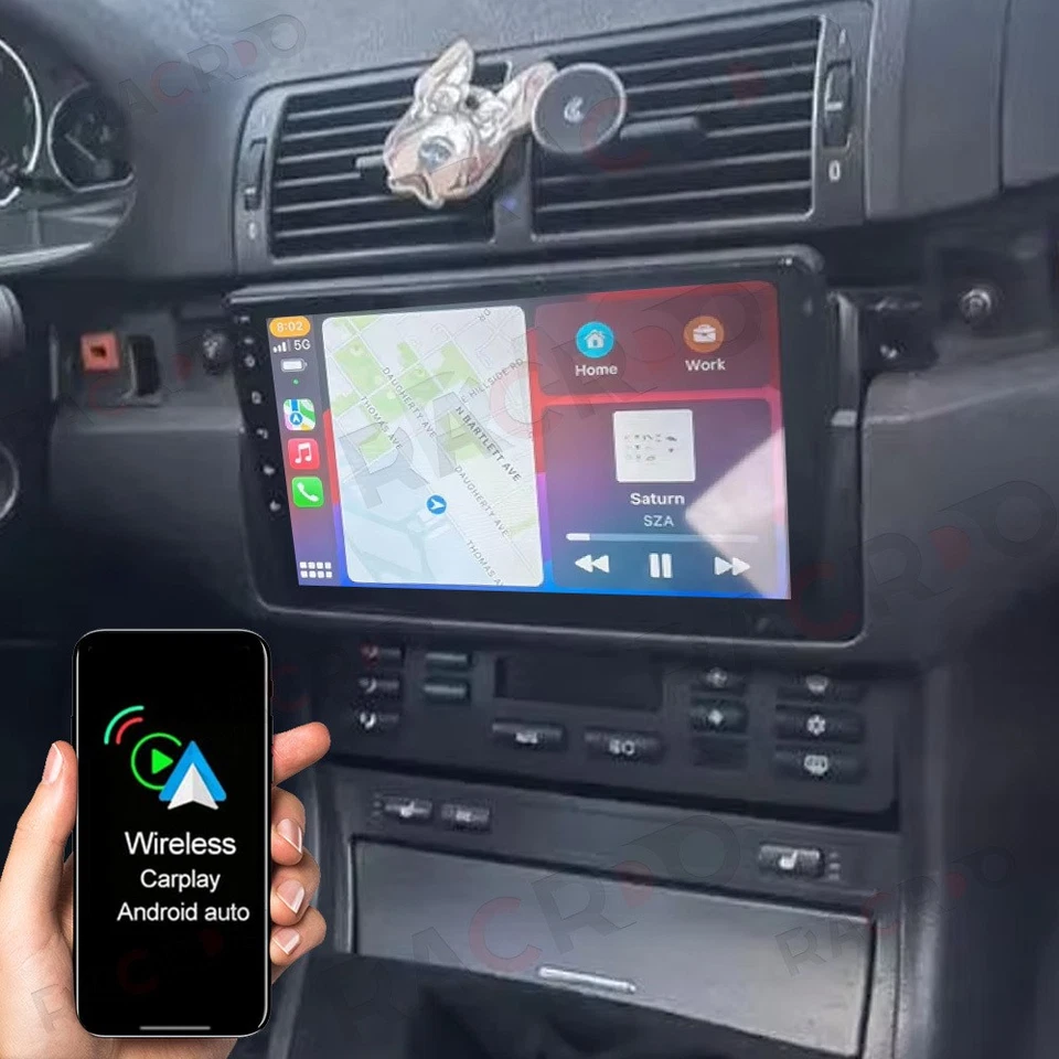 For BMW E46 320 323 325 Android 15.0 CarPlay Car GPS WIFI Radio Stereo Head Unit - Image 1 of 4