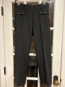 NWT INSIGHT New York Front Pockets Dot Waves Black Ponte Stretch Dress Pants 14 - Picture 1 of 11