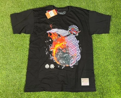 NWT Toronto Raptors NBA Basketball Authentic Retro Men's Black T-Shirt Large - Image 1 of 4