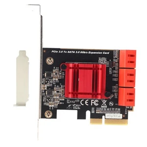 Expansion Card Computer Accessory PCI E To 6 Port 3.0 6G For NAS / CB - Afbeelding 1 van 13