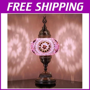 Portable Stained Glass Lantern - Cordless & Lightweight - Picture 1 of 8