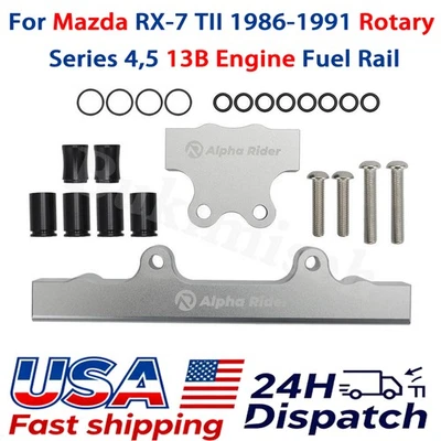 For Mazda RX-7 TII 1986-1991 Rotary Series 4,5 13B Billet EFI Fuel Rails -Silver — 第 1/4 张图片