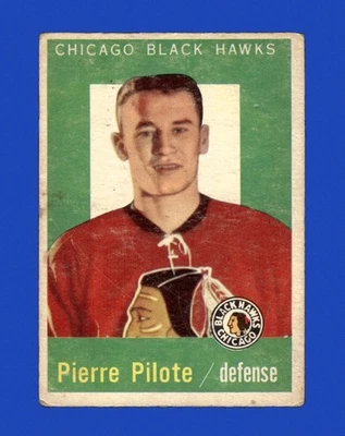1959-60 Topps Set-Break #  2 Pierre Pilote LOW GRADE (crease) *GMCARDS* - Image 1 of 2