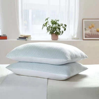 Hotel Grand Reversible Cooling Bed Pillow-Summer/Winter, Medium-Firm 2-Pack