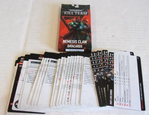 Used Complete Warhammer 40k Kill Team Datacards Nemesis Claw 40,000 Data Cards - Picture 1 of 3