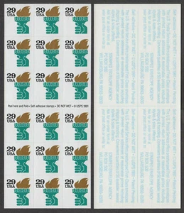 EE. UU. # 2531Ab 1991 Liberty Torch cajero automático como nuevo panel de 18 con respaldo de texto BC68A - Imagen 1 de 1