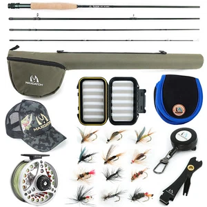 Maxcatch Extreme Fly Fishing Rod Combo Kit 3/4/5/6/7/8wt,Fly Rod and Reel Outfit - Picture 1 of 7