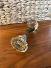 Vintage 12 Point Crystal Glass Door Knobs W/Spindle  2' Knob GUC