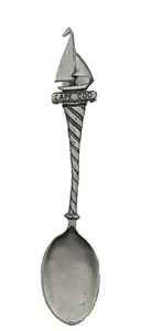 Cape Cod Pewter Sail Boat Souvenir Collectible Spoon - Picture 1 of 6