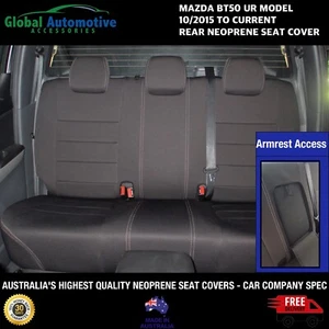Fits Mazda BT50 Rear Neoprene Car Seat Covers UR Model XT XTR XTR+ GT BOSS - Picture 1 of 12