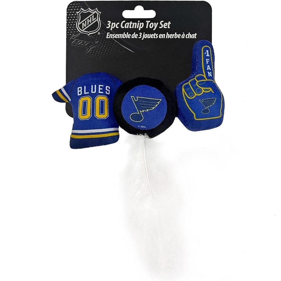 Pets First NHL Pet Toy Complete Set of 3 piece Cat Toys filled with Fresh Catnip - Image 1 of 1