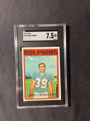 1972 Topps Football graded 7.5 #140 Larry Csonka - Image 1 of 2