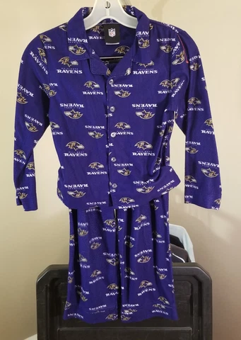 Baltimore Ravens NFL CLASSIC Purple Team Logo Youth size 10 2-Piece Pajamas Set Cover