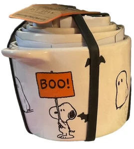 NEW Rae Dunn Snoopy Peanuts Halloween Decor Measuring Cups Set of 4 NWT - Picture 1 of 5