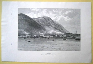 1893 Reclus print TOCOPILLA, ANTOFAGASTA REGION, CHILE, #66 - Picture 1 of 1