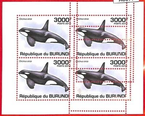 A0077 - BURUNDI - ERROR 2012  MISSPERF stamp SHEET:  Fauna  ORCA Killer Whale - Picture 1 of 1