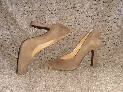 Zapatos de salón clásicos de gamuza marrón medio CASADEI-tacones de carrete-talla 6,5-excelente Foto 1 de 4