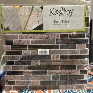 Kasliny 6 Pieces 3D Self Adhesive Wall Tile Sticker Peel & Stick Kasus-C001 New - Picture 1 of 7