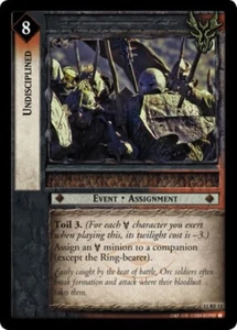 Lord of The Rings LOTR CCG TCG Shadows **FOIL** 11RF11 Undisciplined - Picture 1 of 1