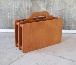 Vintage Teak Zeitungsständer 70er 60er Danish Mid-Century Newspaper Rack 70s - Bild 1 von 4