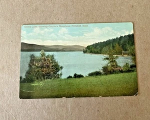 Postkarte, Onota Lake zeigt Greylock Mountains, Pittsfield, Mass.  1908 - Bild 1 von 2