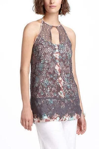 Neu! Anthropologie Neu mit Etikett grau Spitze "Sea Drift Tank" Top XS - Bild 1 von 3