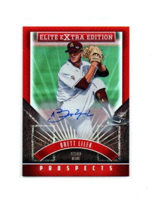 2015 Elite Extra Edition Prospect Autographs #51 Brett Lilek Miami Marlins - Image 1 of 2