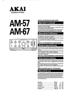 Akai AM-57 AM-67Amplifier Owners Instruction Manual - Bild 1 von 1