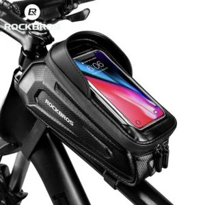 Bicycle Frame Bag Phone Holder Bike MTB Top Tube Bags Touch Screen Waterproof - Picture 1 of 12