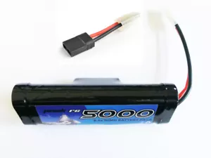 PeakRc Car 8.4V 5000Mah Nimh Tamiya Hump Battery With TRX TRAXXAS PLUG Converter - Picture 1 of 1