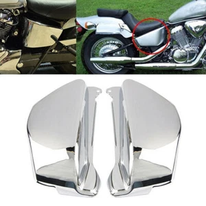 2X Chrome Battery Cover Side Fairing Left+Right For Honda Magna 750 VF750C 94-04 - Picture 1 of 6