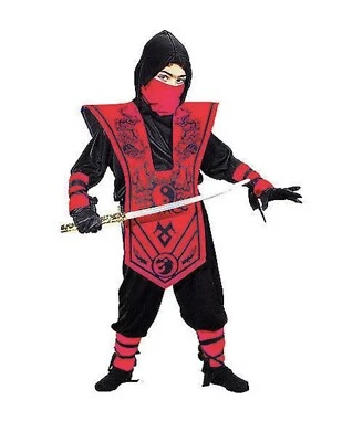 Disfraz de Ninja Completo - Cosplay Rojo/Negro Divertido Mundo Niños Niños. Pequeño 4-6. Foto 1 de 3