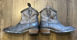 Ariat Unbridled Billie Side Zip Distressed Gray Black Cowboy Western Boots 7B - Picture 1 of 14