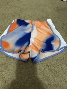 Athletic Works Nylon Shorts Kids Medium 7-8 Orange Blue White - Picture 1 of 5
