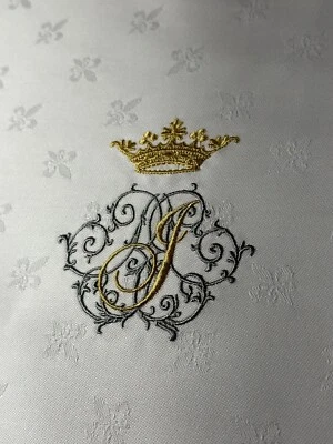 12 serviettes table, Couronne Marquis - Photo 1/4