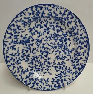 Home Concepts Tempo Quality Stoneware Abstract Pattern Blue and White Plate 19cm - Picture 1 of 3