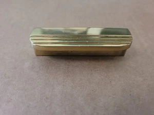 Vintage Solid Brass Polished Brass Finger Tab Drawer Pulls- 2 In CC - Picture 1 of 8