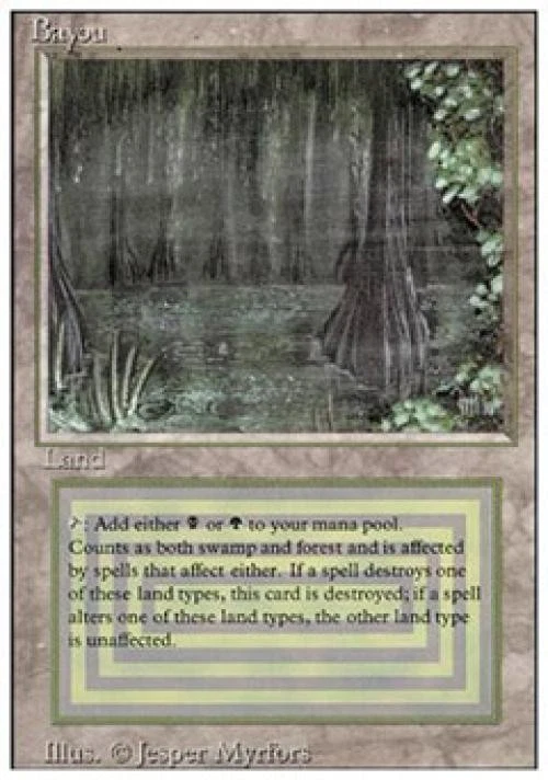 MTG English Bayou Heavy Play Normal Revised - Image 1 of 1