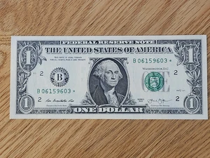 2013 B RARE DUPLICATE FORT WORTH $1 STAR NOTE UNC/GEM B06159603* 3 OF 3 Cons SER - Picture 1 of 5