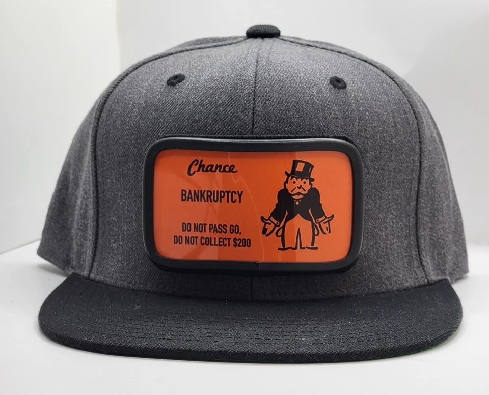 Chapéu Monopoly Chance Falência, Patch de Metal Removível, Snapback - Imagem 1 de 1
