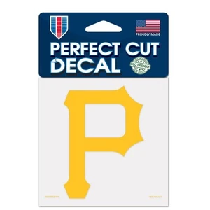 Pittsburgh Pirates 4"x4" Perfect Cut Car Decal [NEW] MLB Auto Sticker Emblem - Picture 1 of 1