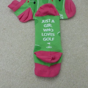 Just A Girl Who Loves Golf Anke Socks New - Picture 1 of 4