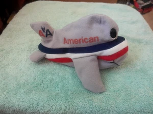Vintage American Airlines Plane Plush Bean Bag Advertiseing - Picture 1 of 7