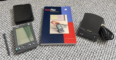 3-Com US Robotics Palm Pilot + Cradle + Case + Manual - Image 1 of 3