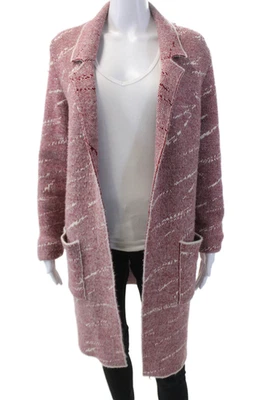 Abrigo tejido An'ge para mujer frente abierto manga larga rojo talla OS Foto 1 de 4