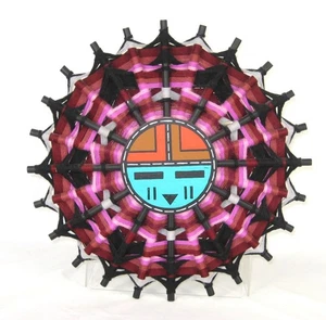Vtg 1994 Handcrafted Hopi Dania (Sun) Kachina Mandala by Anselm Davis, Jr - Picture 1 of 7