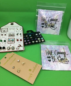 Konvolut Vintage verschiedene Modeschmuck Ohrringe und Halsketten - Bild 1 von 5